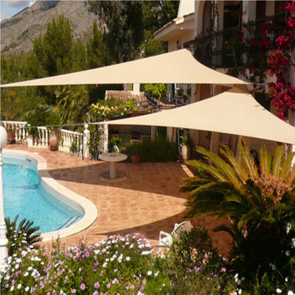 Waterproof Sun Shelter - Voile d'ombrage triangulaire pour jardin, patio et piscine