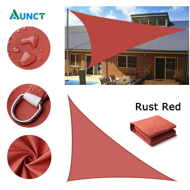 Waterproof Sun Shelter - Voile d'ombrage triangulaire pour jardin, patio et piscine Rust Red