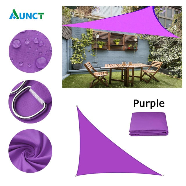 Waterproof Sun Shelter - Voile d'ombrage triangulaire pour jardin, patio et piscine Purple