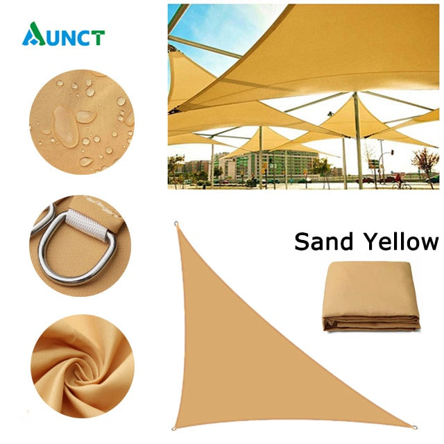 Waterproof Sun Shelter - Voile d'ombrage triangulaire pour jardin, patio et piscine Sand Yellow