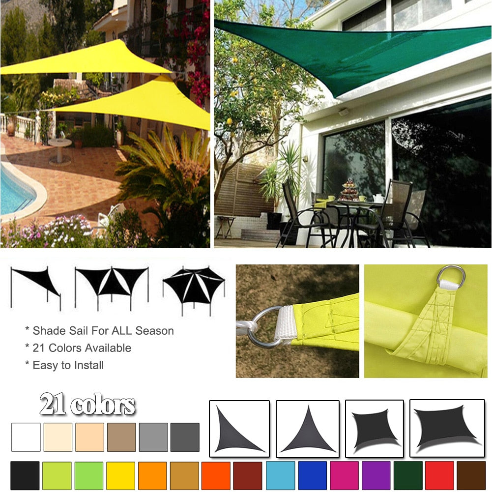 Waterproof Sun Shelter - Voile d'ombrage triangulaire pour jardin, patio et piscine