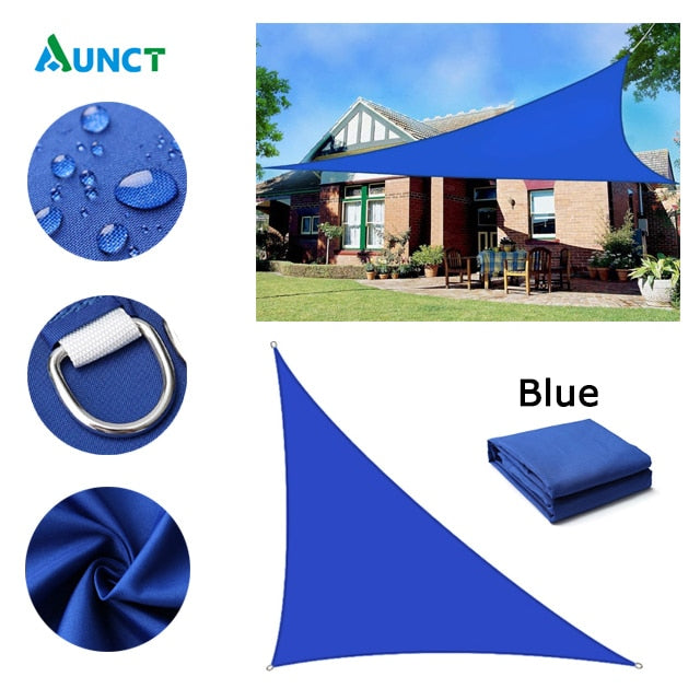 Waterproof Sun Shelter - Voile d'ombrage triangulaire pour jardin, patio et piscine Blue