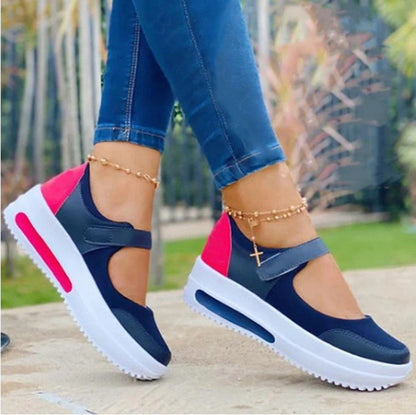 Women Fashion Vulcanized Sneakers : chaussures casual et confortables | AOMshop Blue