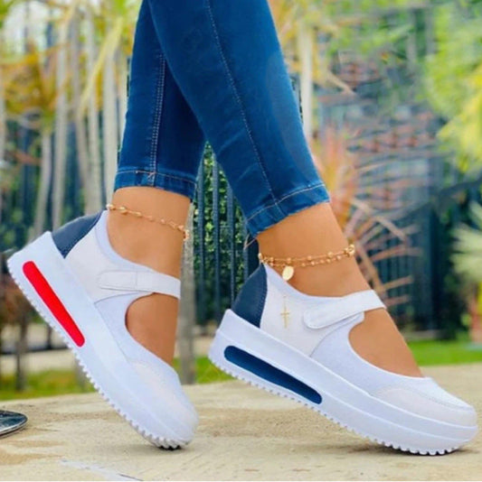 Women Fashion Vulcanized Sneakers : chaussures casual et confortables | AOMshop White