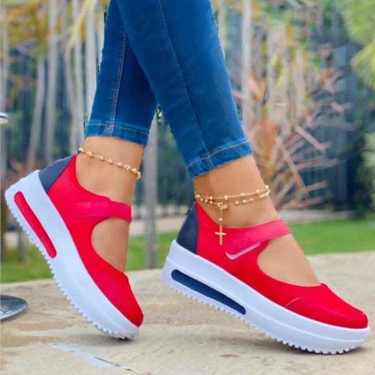 Women Fashion Vulcanized Sneakers : chaussures casual et confortables | AOMshop Red