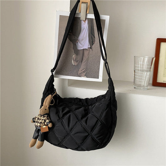 Achetez Maintenant le Sac à Bandoulière Femme Mode Broderie Rhombus de Grande Capacité | AOMshop
