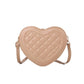 Achetez Maintenant le Sac à Bandoulière Femme Forme d'Amour avec Rhombus et Couleur Unie | AOMshop Khaki