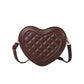 Achetez Maintenant le Sac à Bandoulière Femme Forme d'Amour avec Rhombus et Couleur Unie | AOMshop