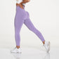Yoga Pants Femme Haut Taille Leggings Sans Couture Sport Fitness Gym Purple-2 Yoga Pants