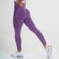 Yoga Pants Femme Haut Taille Leggings Sans Couture Sport Fitness Gym Purple-1 Yoga Pants