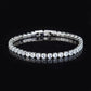 bracelet tennis micro-serti de zircons 4mm pour femmes et hommes White