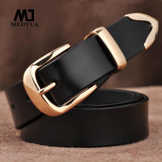 ceinture en cuir véritable MEDYLA pour femmes