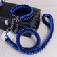 collier de couleur amélioré de haute qualité harnais pour grands chiens blue black 1