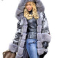 manteau d'hiver pour femmes - Parka longue à queue de poisson à capuche" 3 China