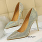 talons hauts pour femmes Chaussures or noir élégant mariage Gold