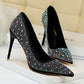 talons hauts pour femmes Chaussures or noir élégant mariage