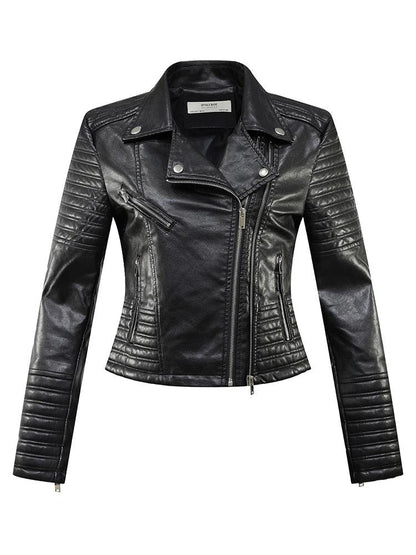 veste cuir- femme- look punk et streetwear 1828 Black