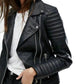 veste cuir- femme- look punk et streetwear